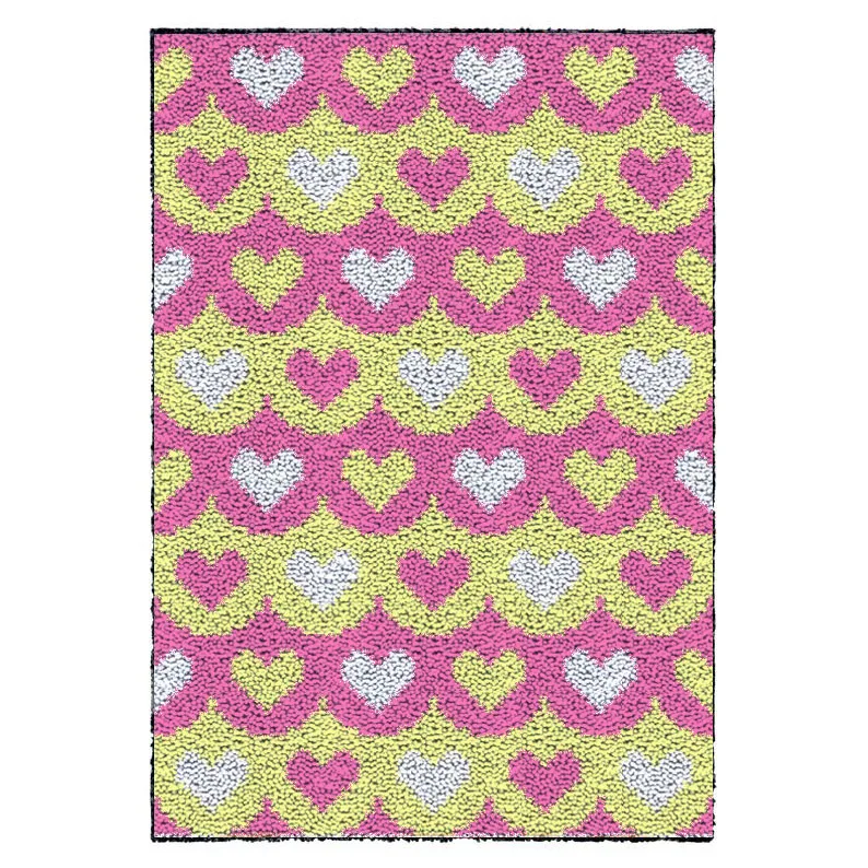 

Latch Hook Rug Kits Abstract Pink Crocheting Carpet Rug 100% Acrylic Yarn Cushion Mat DIY Carpet Rug Home Decor Art & Crafts