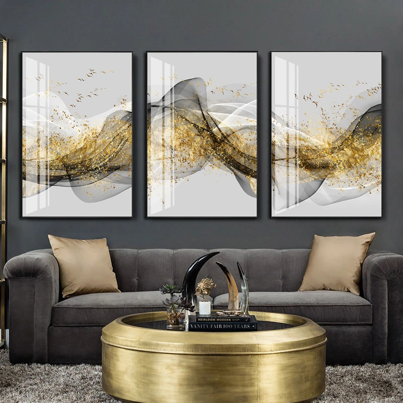 

Nordic Ink Abstract Yellow Landscape Sofa Background Mountain Painting Posters Print Canvas Wall Pictures Living Room Decoration