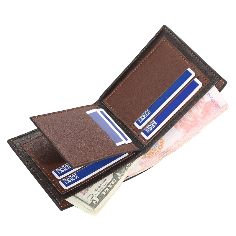 Мужской короткий кошелек с несколькими отделениями для карт Модный мягкий в