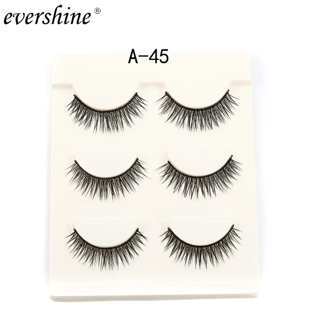 Новые 3 пары натуральные накладные ресницы длинный макияж 3d норковые наращивание