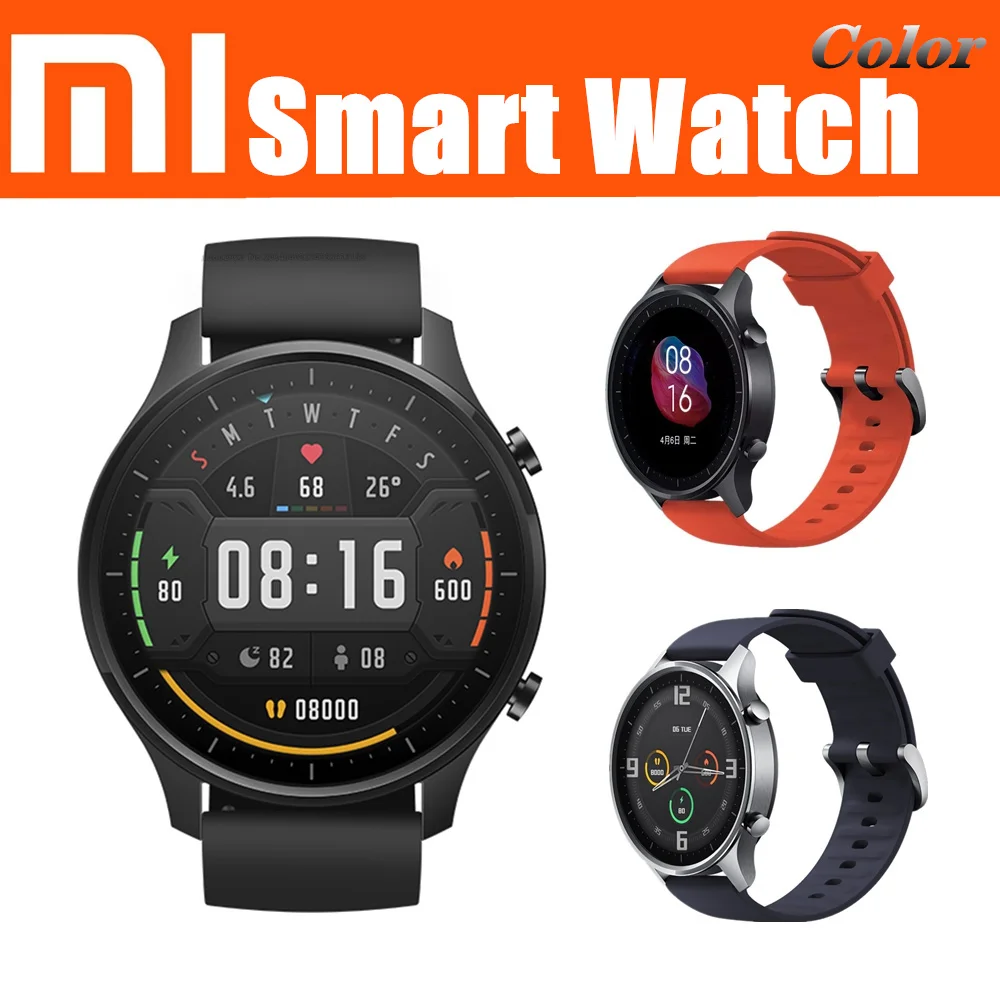 Смарт часы Xiaomi Mi цветные NFC 1 39 AMOLED GPS фитнес трекер монитор давления водостойкость