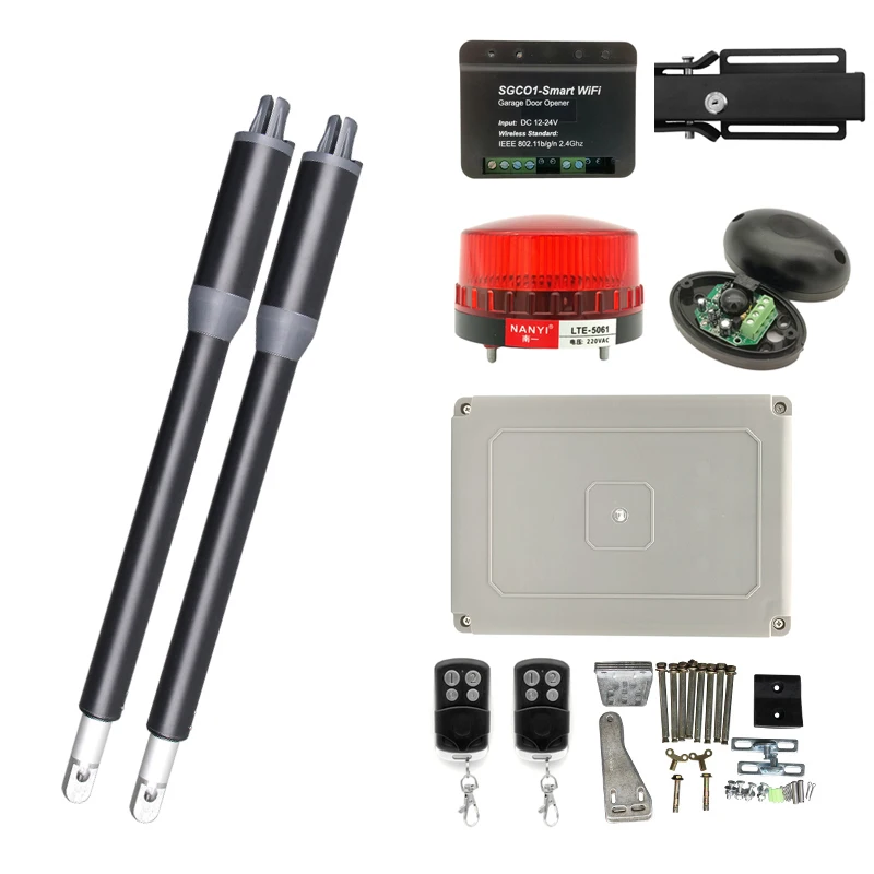 Электрический Открыватель поворотных ворот 200 кг с пультом ДУ | Безопасность и