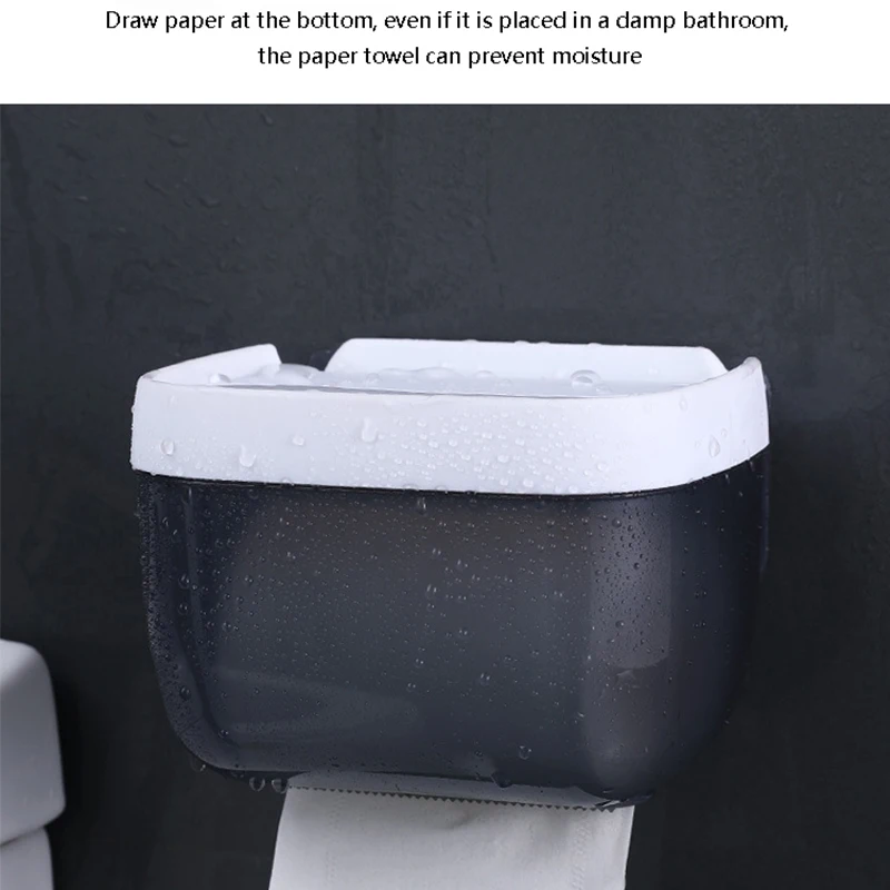 Wall Mount Tissue Holder for Bathroom Storage Box Punch-Free Home Supplies Phone Rack Case Toilet Paper Waterproof | Дом и сад