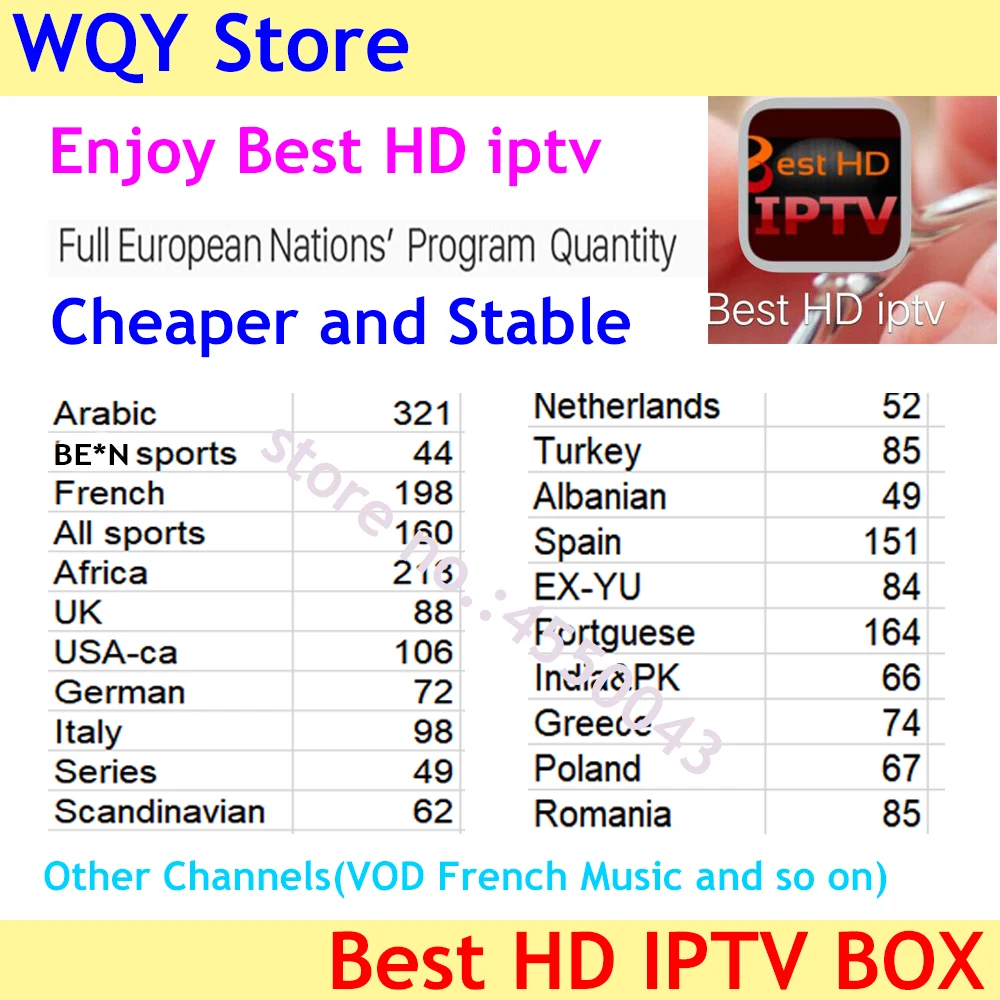 Новейший X96H с самым стабильным в Европе лучшим HD IPTV код подписки Германия французский испанский Италия арабский IPTV Smart Media Play