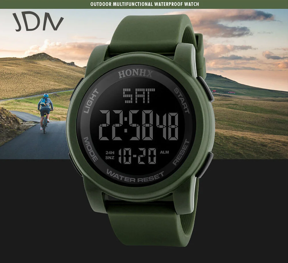Электронные часы со светодиодным дисплеем уличные спортивные ручные