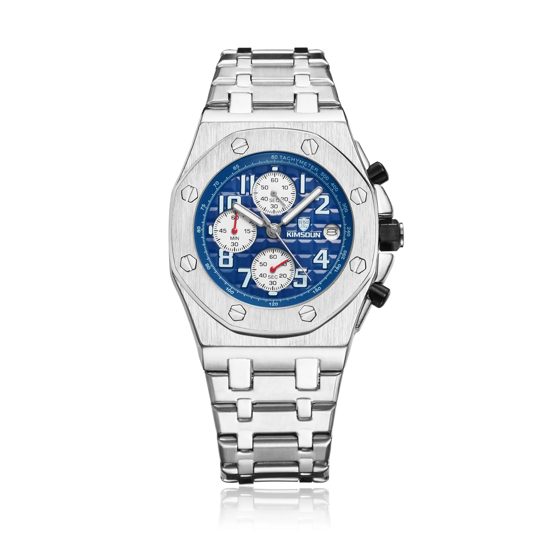Switzerland Royal Rolexable Japan Miyota Кварц Мужские часы модный стальной ремень три глаза