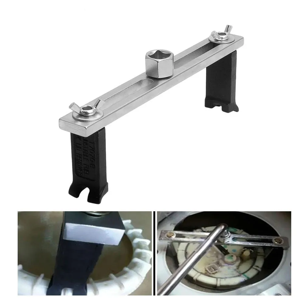 

2 Jaw Wrench Adjustable Cars Fuel Tank Lid Removal Tool European Cars Tools Fuel Pump Lid Tank Cover Remover Spanner Wrench Tool
