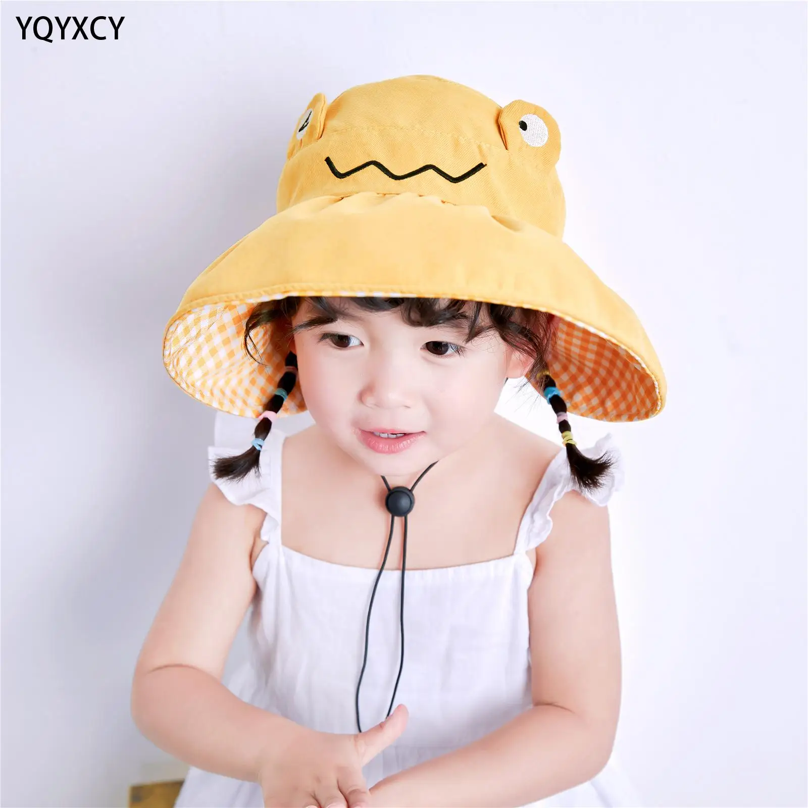 Детская модель с большими полями SPF50 + Новые летние детские тонкие Панамы без
