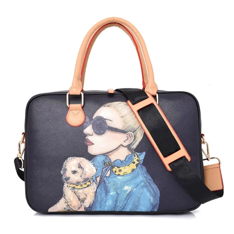 Водонепроницаемая кожаная сумка для ноутбука женский портфель с милым