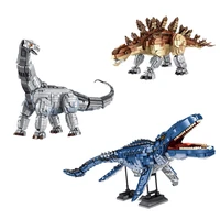 adult dinosaur building blocks mosasaur brontosaurus assembled building blocks toy boy difficult giant building blocks