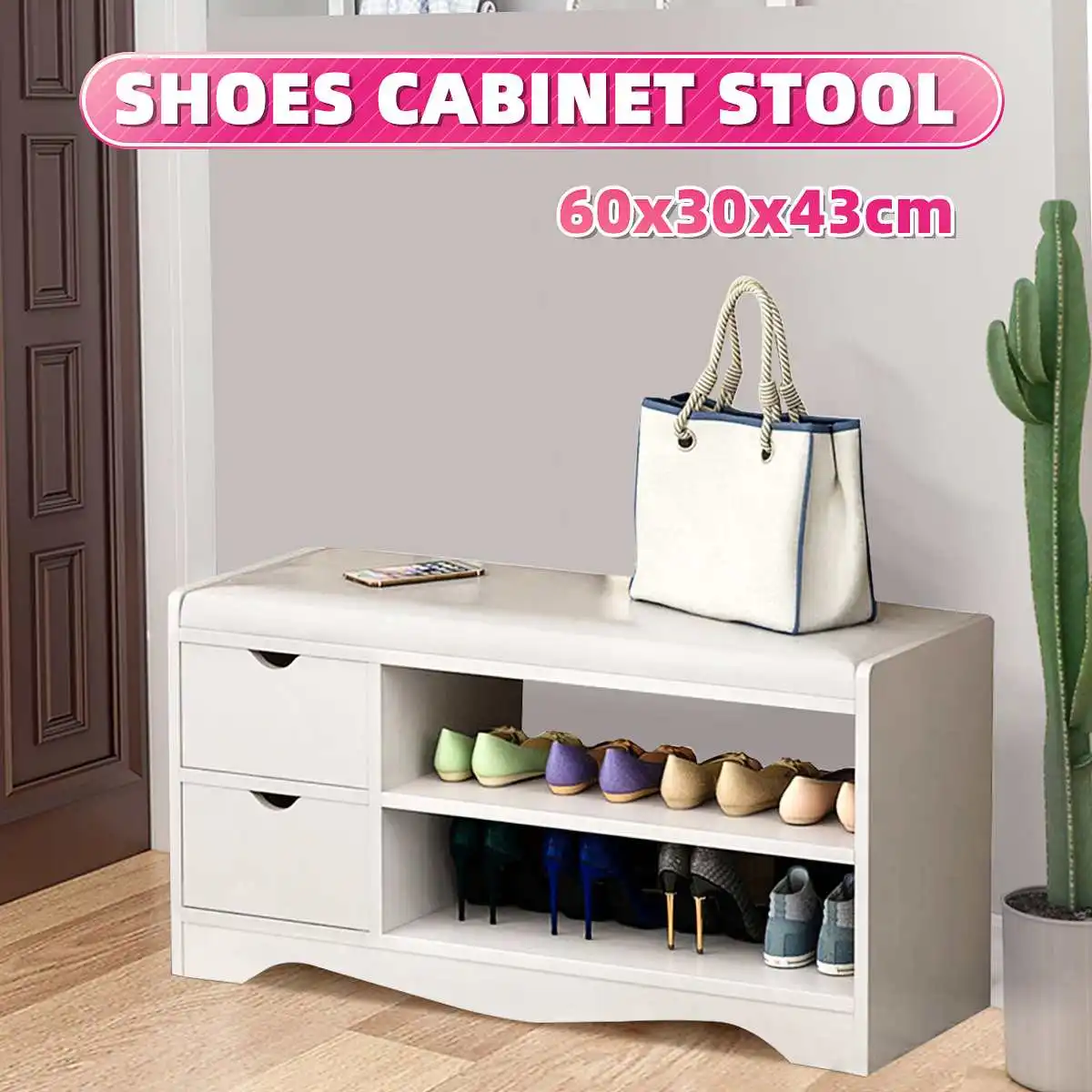 

Wood Shoe Cabinet Corridor Shoe Stool Rack Can Sit On The Shoe Changing Stool Bench Solid Wood Cabinet For Home Shower Room