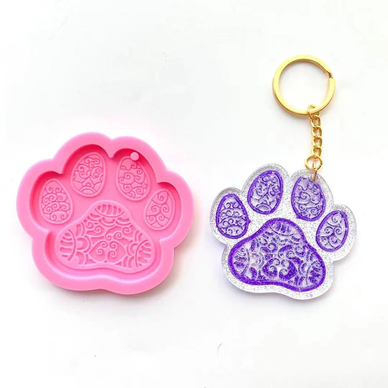 

Pendant Mold Resin Silicone Mold DIY Keychain Pendant Dog Tag Bone Shaped Keychain Jewelry Making Tools Casting