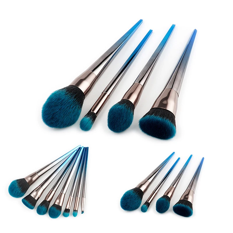 4 \ 7 шт наборы кистей для макияжа градиентные алмазные в стиле Кабуки пудра основа
