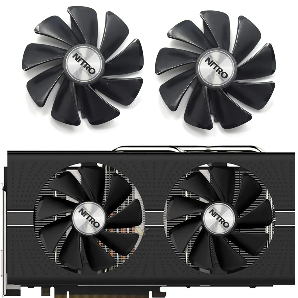 2PCS 95MM CF1015H12D Cooler Fan For Sapphire Radeon RX 470 480 580 570  RX580 RX480 Gaming Video Card Cooling Fan