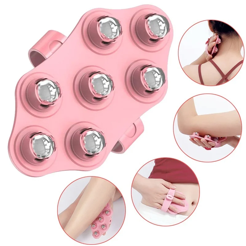 

Roller Ball Body Massage Glove AntiCellulite Muscle Pain Relief Massager Neck Back Shoulder Leg Massage Stovepipe Meridian Brush