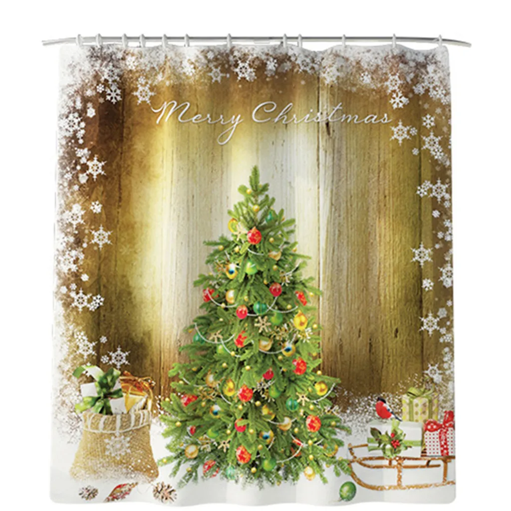 Комплект для ванной комнаты с рождественским рисунком снеговика колокольчик