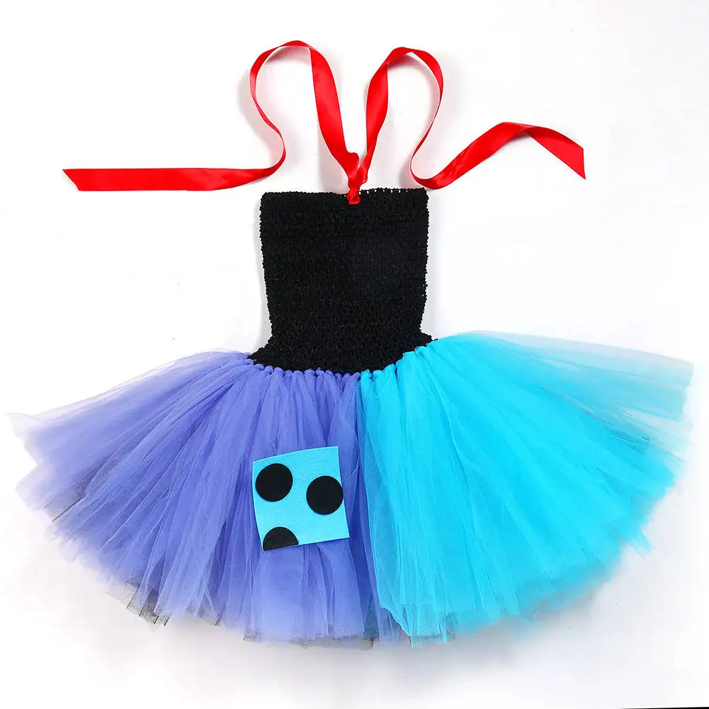 Nightmare Christmas Sally Tutu Dress with Flower Headband Girls Halloween Costume for Kids Tulle Carnival Party Dresses 1-14Y | Детская