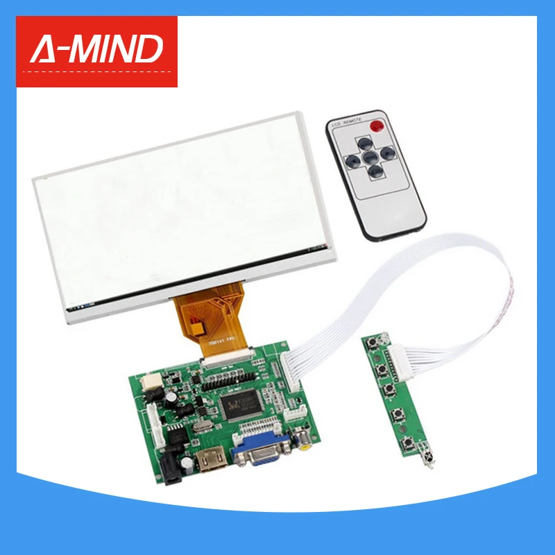 

for Raspberry Pi Banana Pi Orange Pi LCD Display Screen TFT LCD Monitor AT070TN90+Kit HDMI VGA Input Driver Board