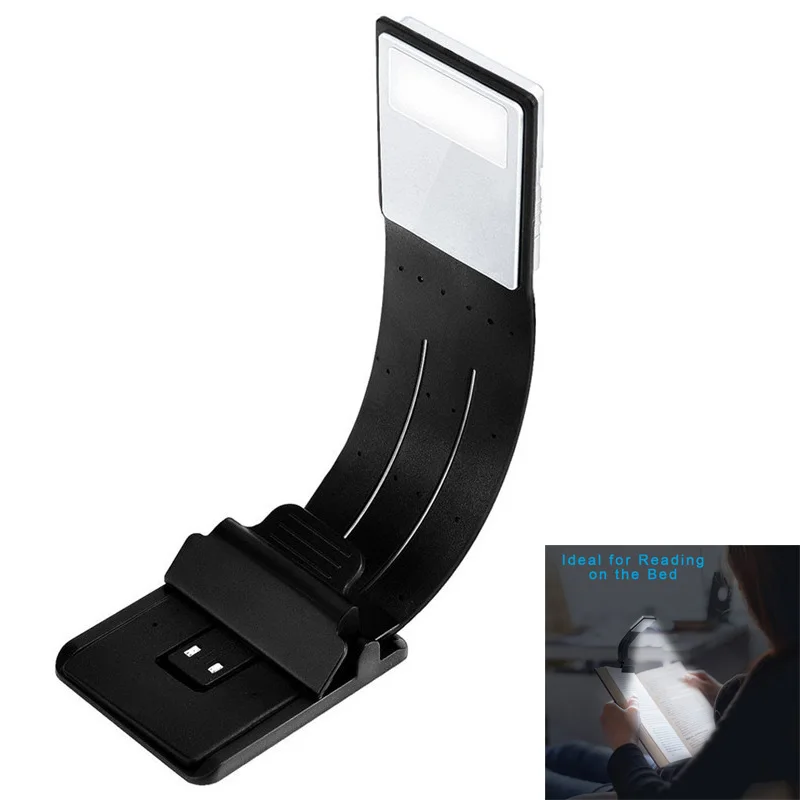 Portable LED Reading Book Light With Detachable Flexible Clip USB Rechargeable Lamp For Kindle eBook Readers