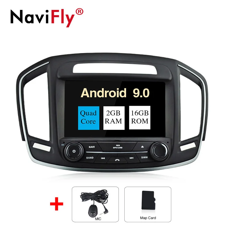 NaviFly Android 9,0 автомобильный DVD gps навигатор плеер для Opel Vauxhall Insignia Автомобильный Радио стерео плеер Поддержка wifi BT - Цвет: 16G model