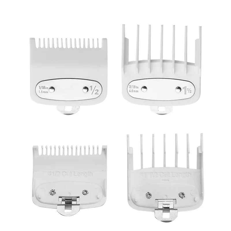 

2PCS Professional Cutting Guide Comb Hair Clipper Limit Comb with Metal Clip Hair Trimmers Positioning Comb for Hair Clipper