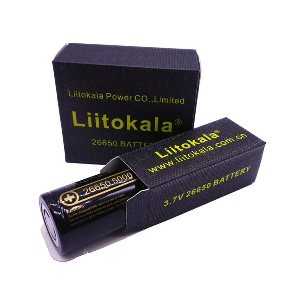 Литий-ионный перезаряжаемый аккумулятор большой емкости LiitoKala 26650 5000 мАч Lii-50A 3 7 в
