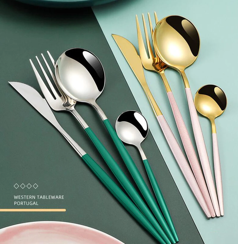 Набор столовых приборов в Европейском стиле столовые приборы из нержавеющей