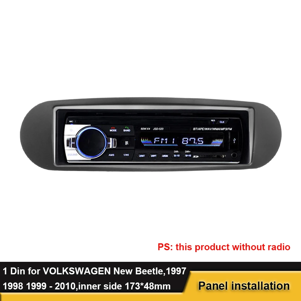 1 din автомобильный Радио панель для VOLKSWAGEN New Beetle DVD стерео Панель Даш Комплект