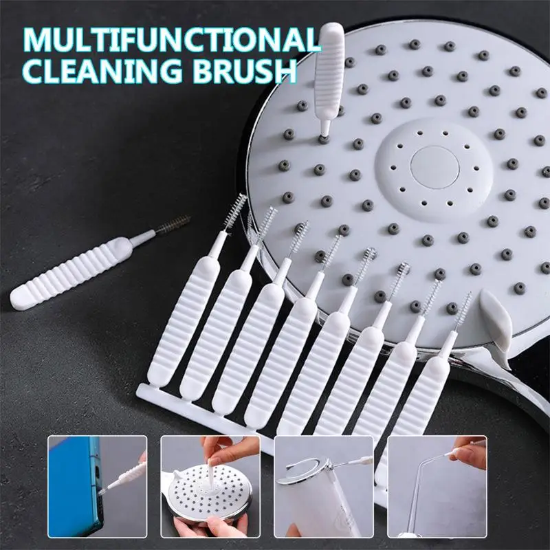 

10pcs/set Shower Head Cleaning Brush Washing Anti-clogging Small Brush Pore Gap Cleaning Brush For Kitchen Toilet Phone Hole