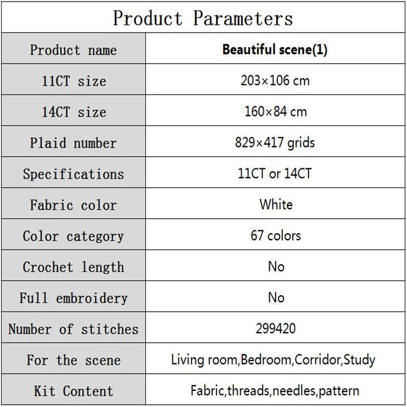 Картина с пейзажем Joy Sunday Набор для вышивки крестиком сделай сам китайская ткань