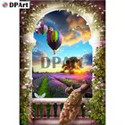 Алмазная живопись 5D полный квадраткруглая дрель Павлин Лаванда на воздушном шаре Алмазная вышивка картина вышивка крестиком картина M859