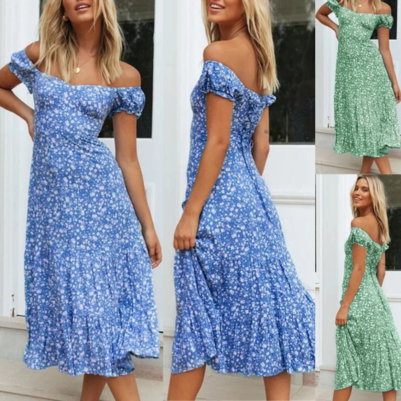 

Dress Sexy One-shoulder Fashion Print Long Dress