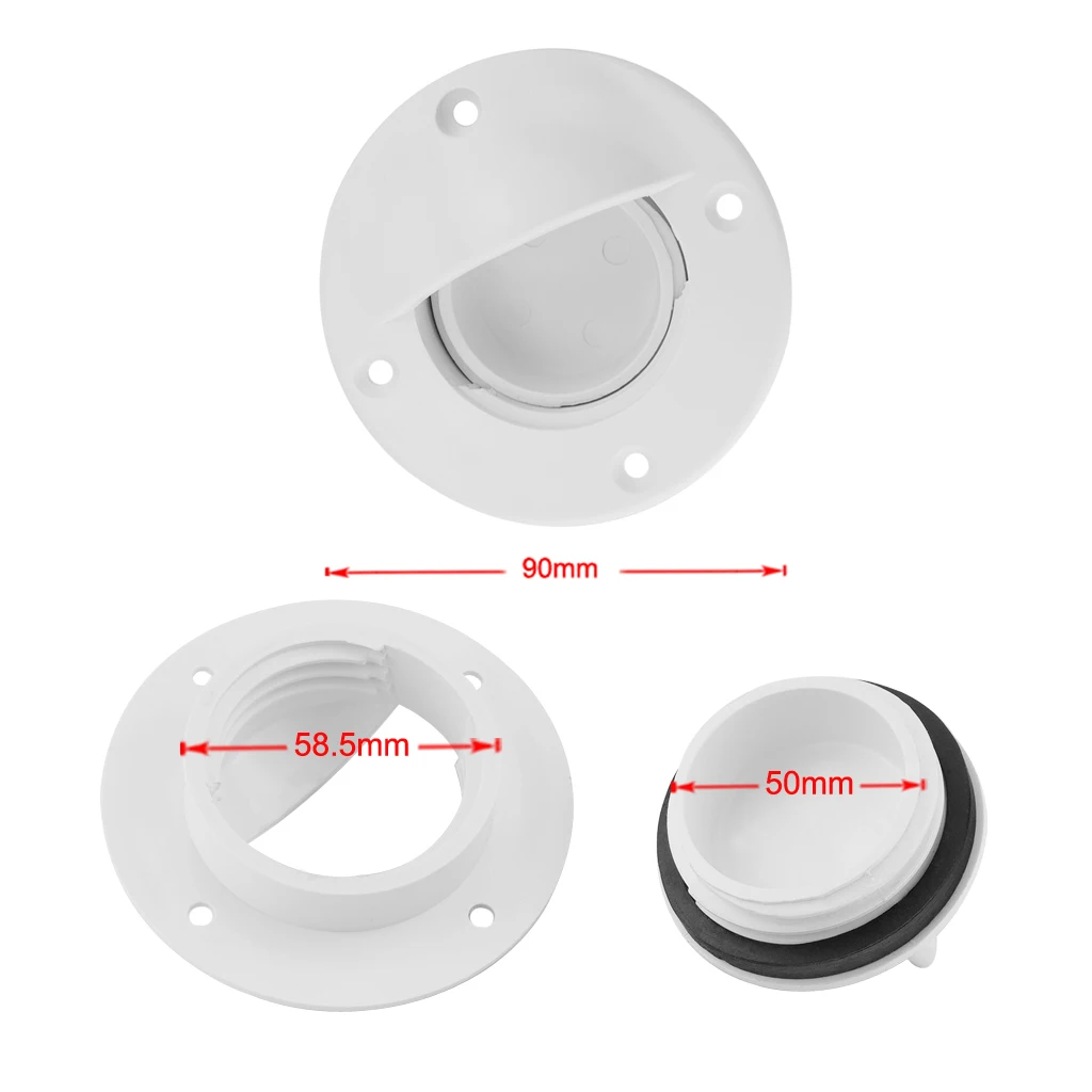 

Pair Transom Deck Mount Drain Scupper Screw Cap Bung Stopper With Gasket Sea
