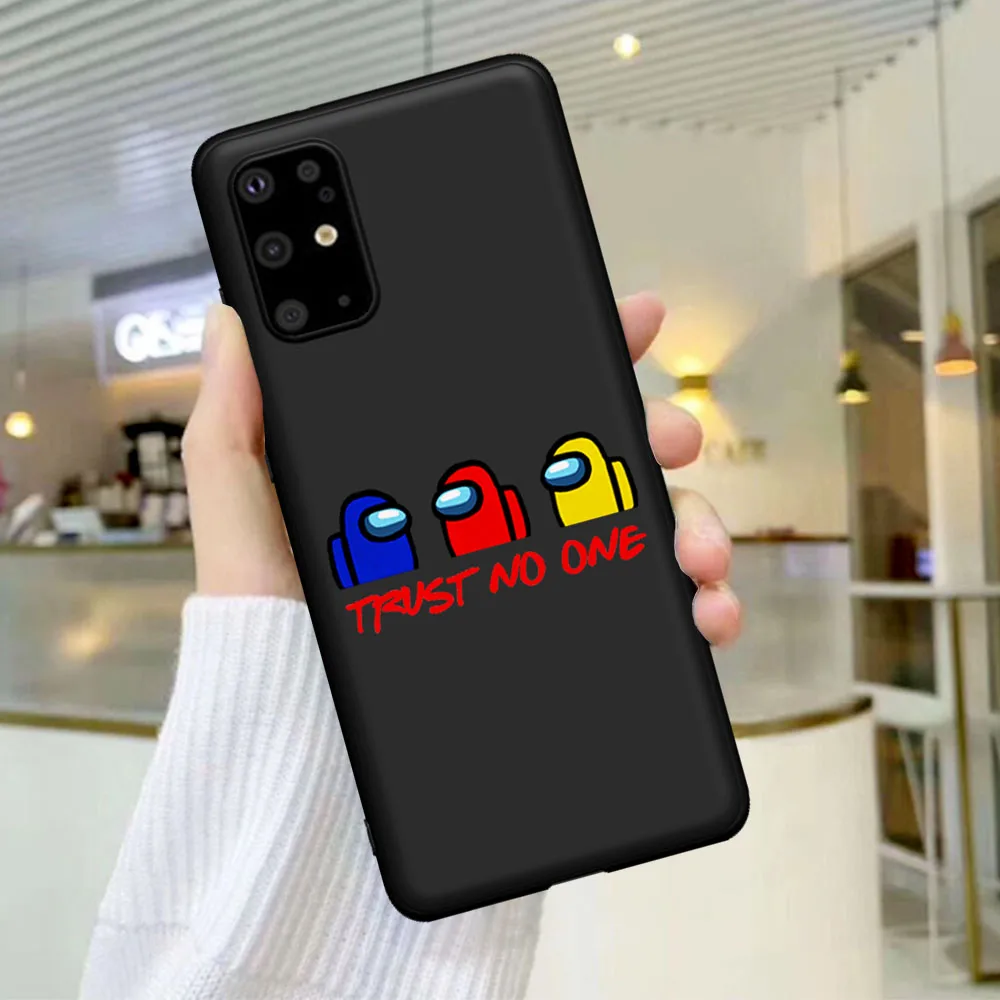 

Cartoon Among Us Fun Game Black Soft Phone Case For Samsung S6 S7 S8 S9 S10 S11e S20 Plus Ultra M10 20 Note 8 9 10 20 Plus Coque