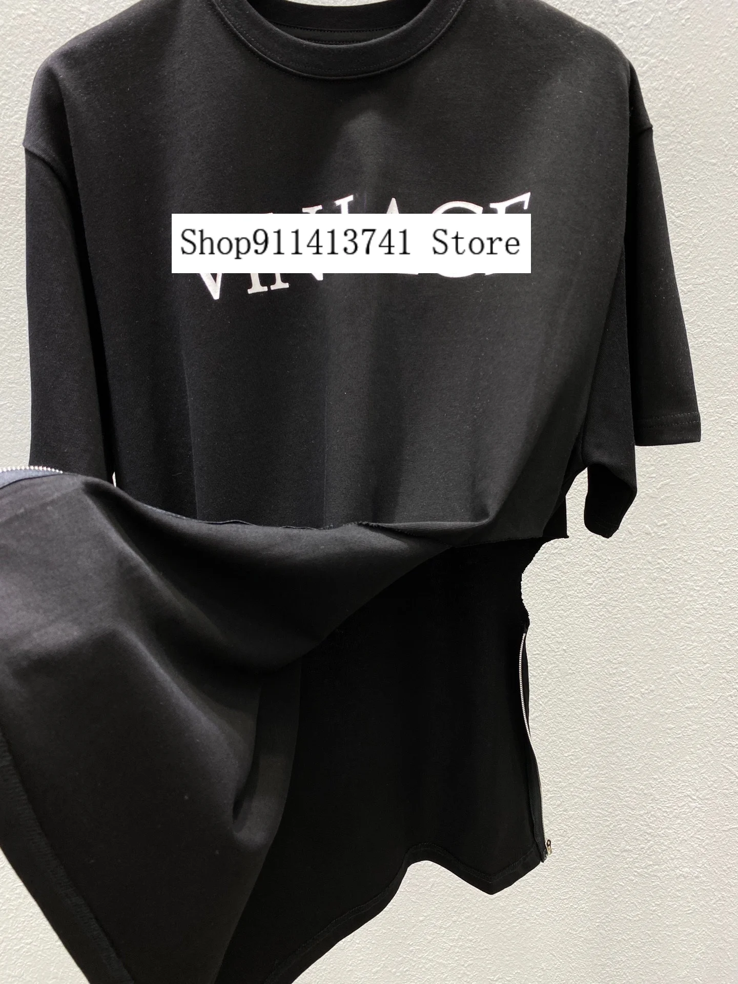 

Women T-shirt Fashion Hollowed Out 2021 New Waist Zipper Design Short Sleeve Top Tshirts