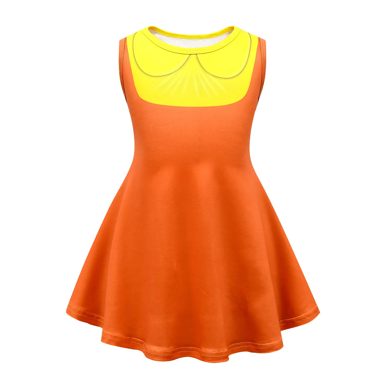 Новый стиль популярная игра кальмар Детский костюм 123 Кукольное платье Косплей