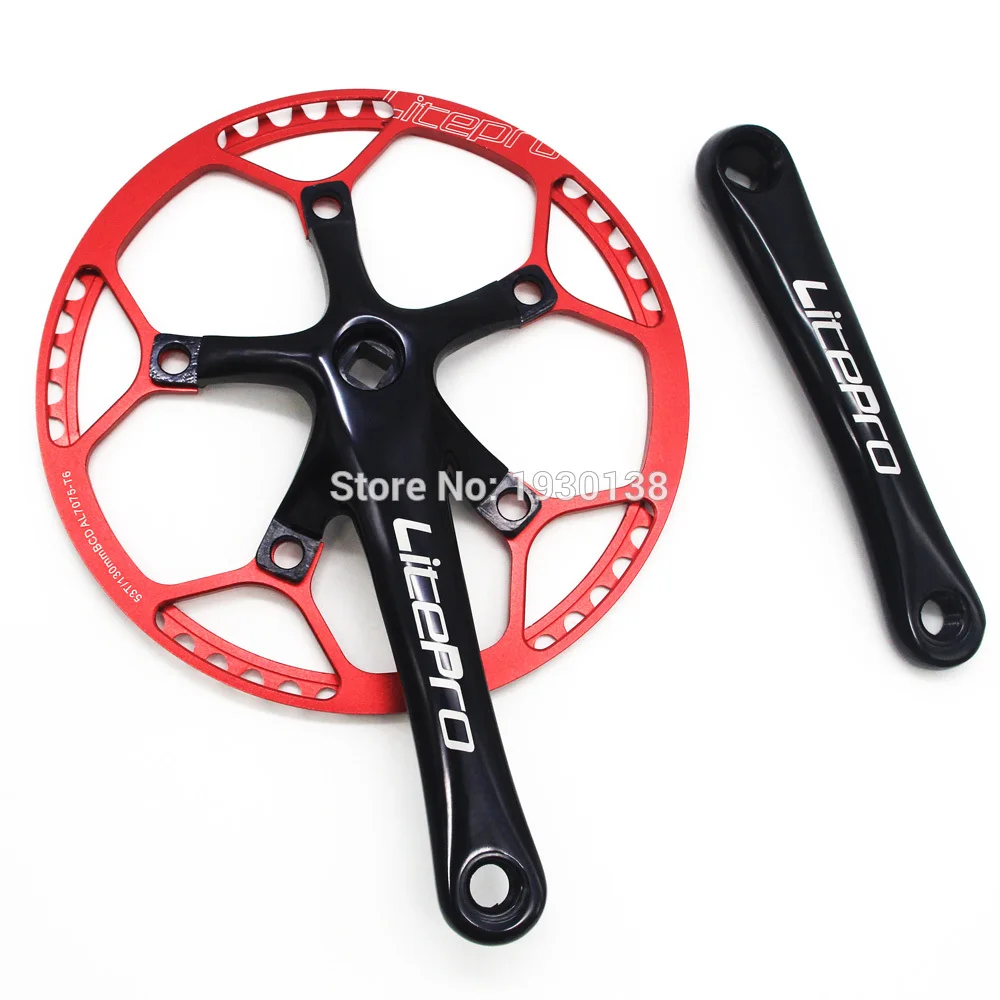 Litepro трек велосипедный шатун бензопила 130BCD 41T 45T 47T 53T 56T 58T одна скорость BMX цепь колеса 170 мм складной велосипед рукоятка