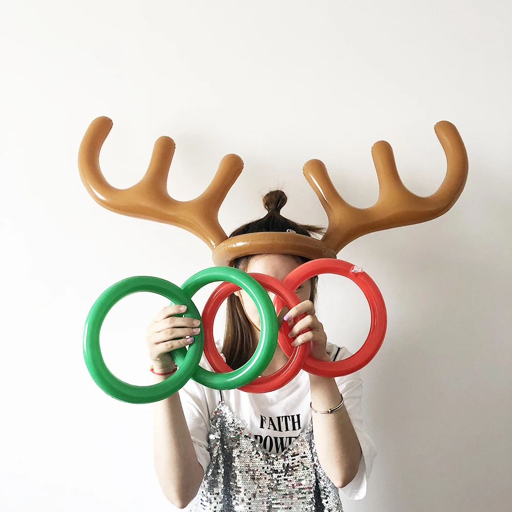 Надувной Санта Клаус Забавный олень Фотофон бросок Рождество праздник вечеринка