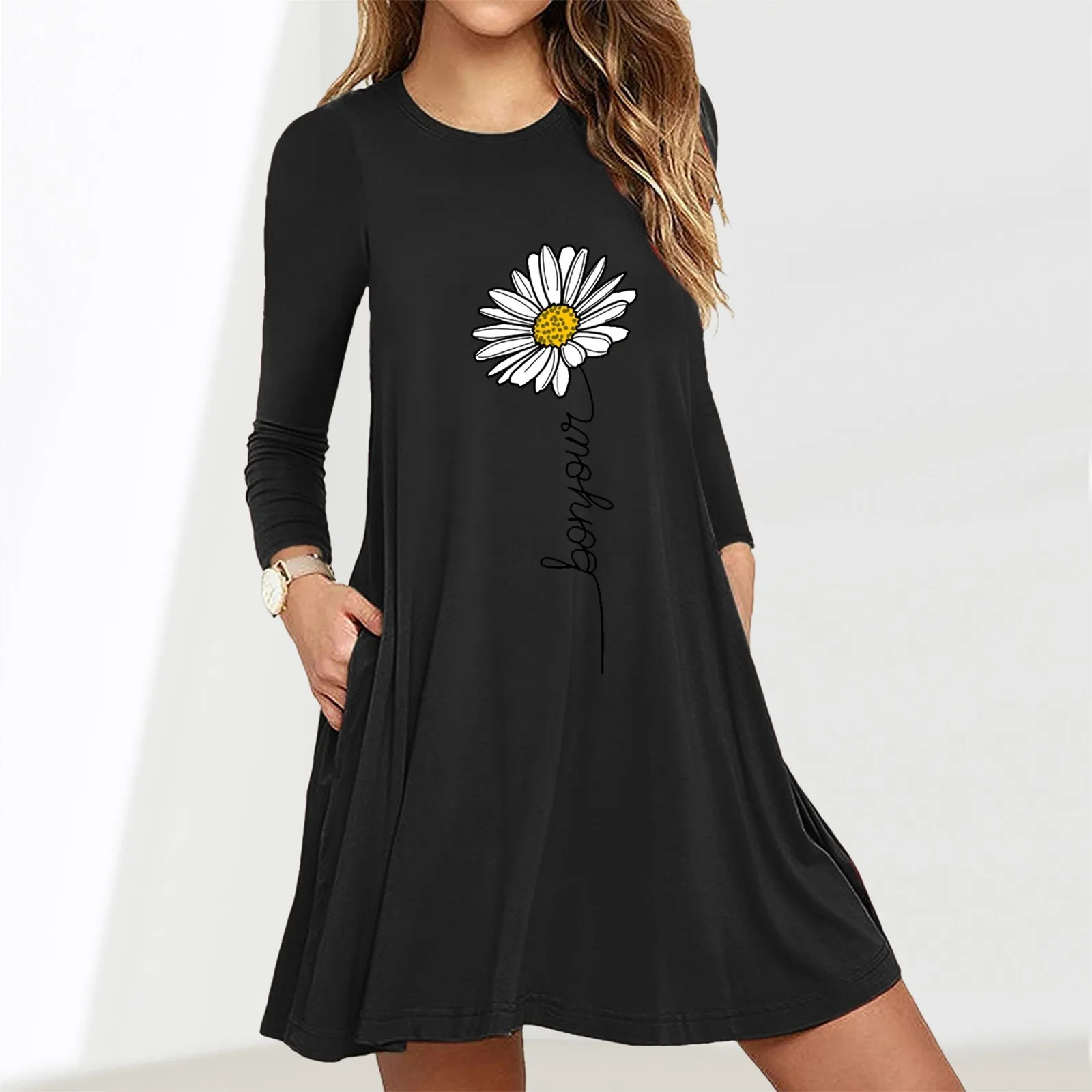 

Women’s Long Sleeve Printed Dress Cocktail Party Beach Dress