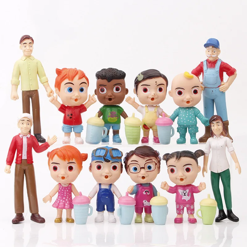 

12pcs/set Hot!Cartoon Anime Figures Toy For Cocomelon Model Dolls PVC Cocomelon Toys Kids Toys Christmas Gift Cake Decor