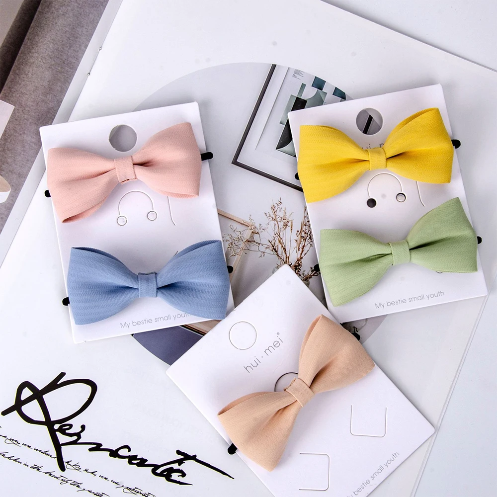 

10pcs/lot Girls Elastic Hair Bands Princess Bowknot Solid Hair Accessories Graceful New Wave Point Headwear Little fresh