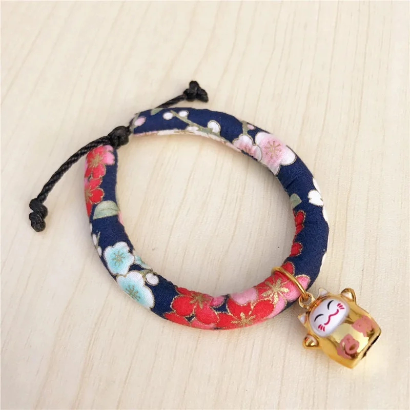 

Cat Bell Collar Japanese Style Cat Collar Cat Bell Cat Rope Necklace Pet Rope Dog Collar
