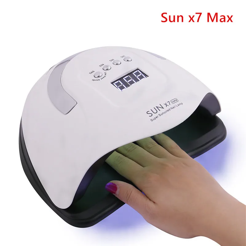 Лампа SUN X7 MAX УФ/LED для сушки гель-лака 114 Вт с датчиком и ЖК-дисплеем | Красота