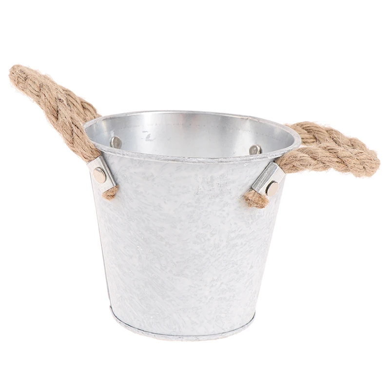 1 шт. металлические ведра для висячих цветов с украшением в виде милого цветка