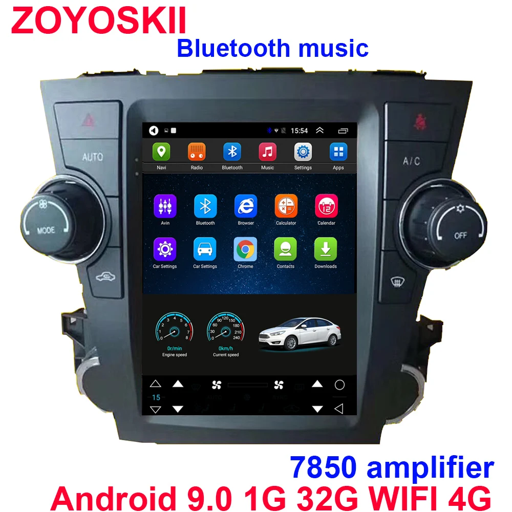 Android 9 0 os 10 4 дюймов вертикальный автомобильный радиоприемник Тесла GPS bluetooth