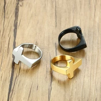 megin d new hot sale casual simple cross titanium steel rings for men women couple family friend fashion design gift jewelry