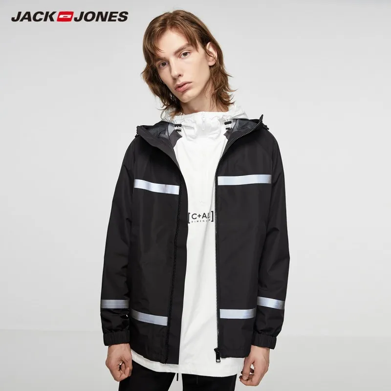 

JackJones Men's New Fashion Sporty Reflective Letter Printed Streetwear Jacket Menswear| 219321512