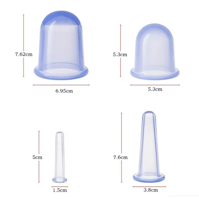 

7pcs Vacuum Cupping Silicone Durable Portable Soft Neck Leg Cupping Cans Suction Cans