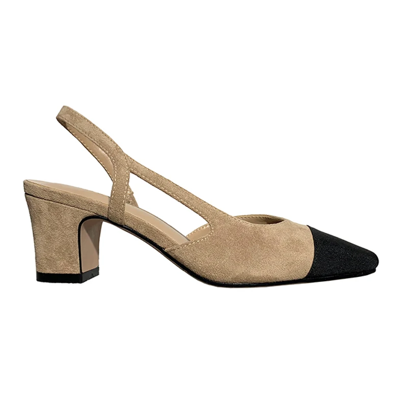 Сандалии женские с ремешком сзади лоскутные босоножки из флока туфли на