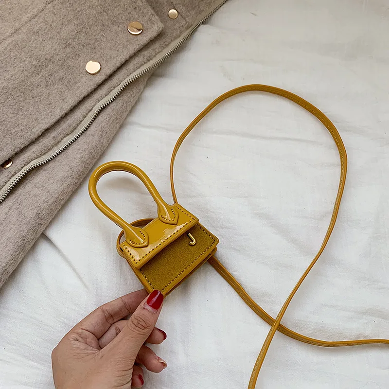Suede yellow Женская сумочка с супер мини ушками для девочек брендовая дизайнерская сумка-тоут замшевые модные сумки-мессенджеры женские сумки через плечо из искусственной кожи с клапаном - Цвет: Suede yellow
